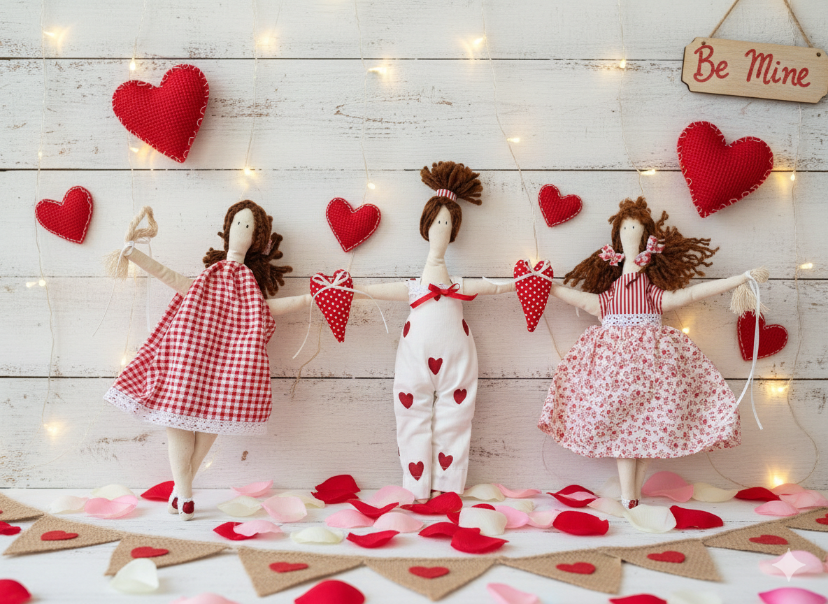 Guirnalda "Trio de Corazones"